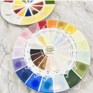 ヴォーグ社ポーセラーツ転写紙コース資格取得カリキュラムレッスン1 色見本作品